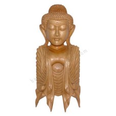 Wooden Natural Brown Buddha Statue 50 cm