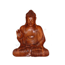 Wooden Brown Teaching Buddha Lotus Pose 30 cm