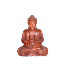 Wooden Brown Meditation Buddha Statue 30 cm