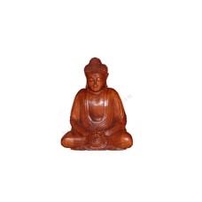 Wooden Brown Meditation Japanese Buddha 10 cm