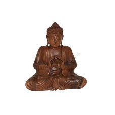 Wooden Meditation Buddha Statue 30 cm
