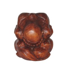 Wooden Carved Weeping Buddha Yogi 30 cm