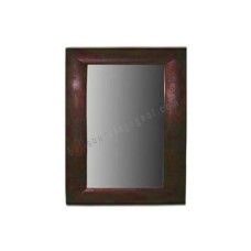 Wooden Rectangle Mirror Dark Brown 45 cm