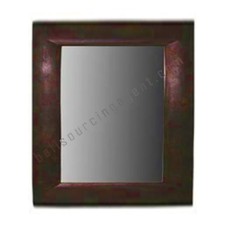 Wooden Square Mirror Dark Brown 70 cm