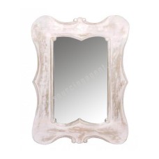 Wooden Mirror Classic Style White Wash 100 cm