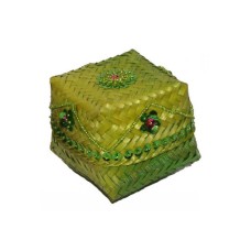 Light Green Bamboo Jewelry Box Beads Flower