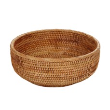 Woven Rattan Bowl Natural 25 cm